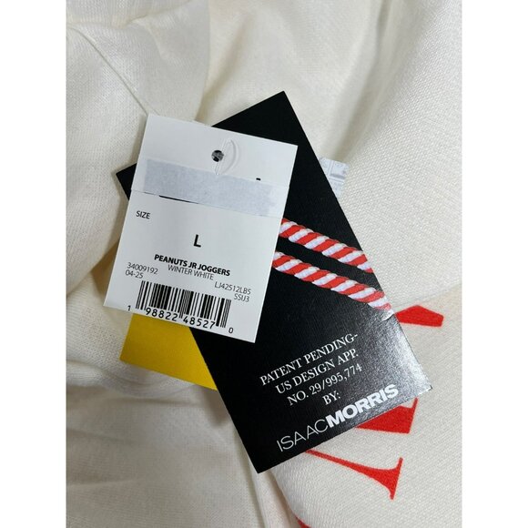 Peanuts Gang Snoopy And Friends Womens Large Holiday Jogger Sweatpants Off White - Picture 15 of 16